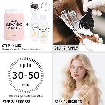 Amazon.com: Hair Bleach for Lightening, Professional Hair